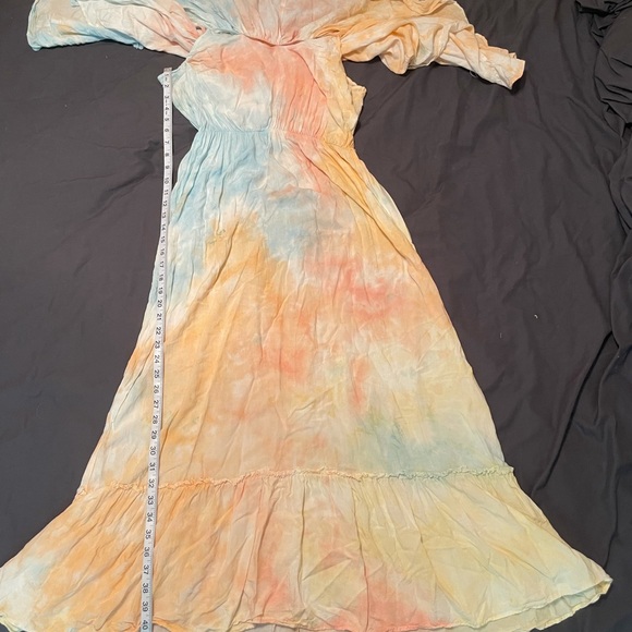 Tie Dye Maxi Dress Off the Shoulder - Picture 10 of 11